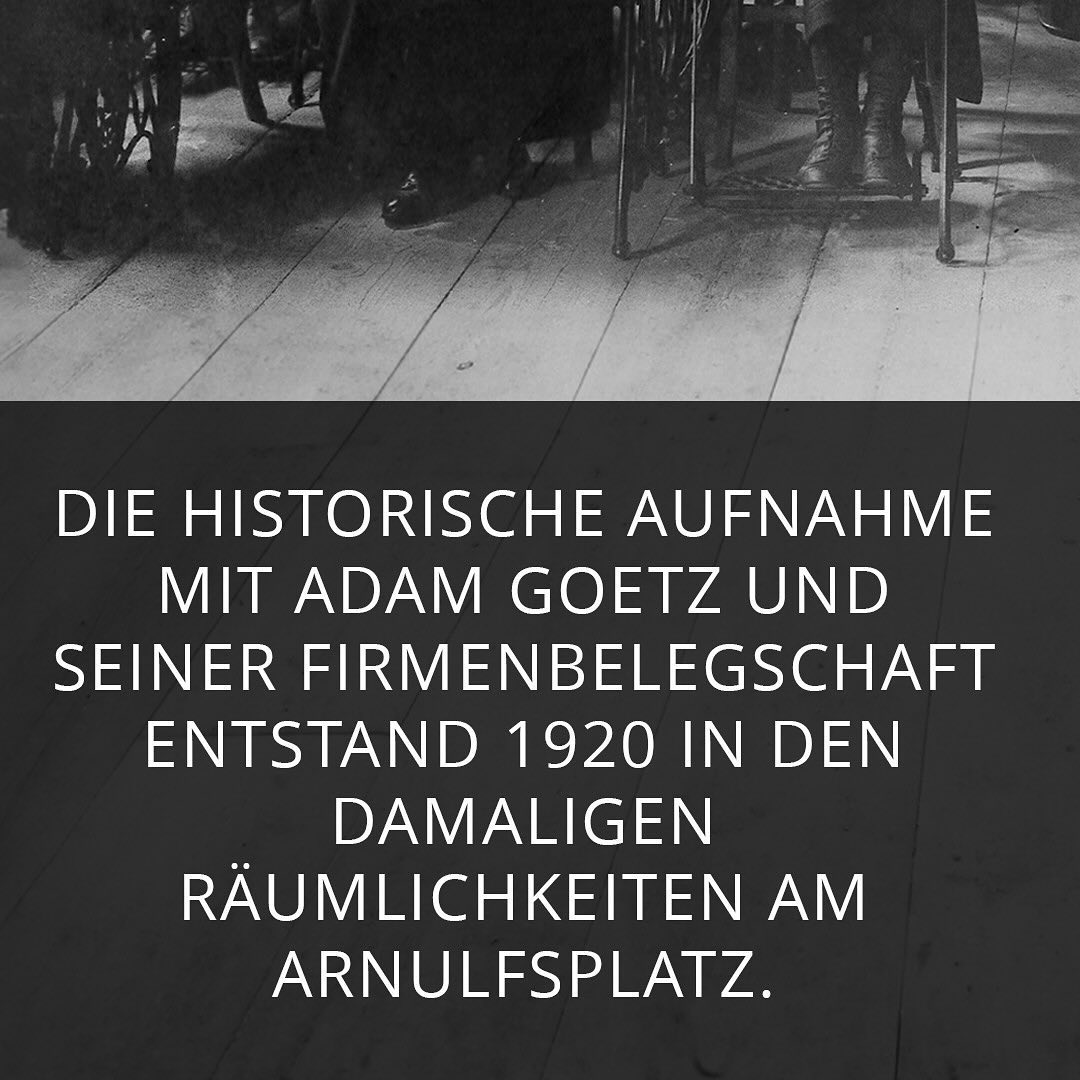 Die historische Aufnahme mit der Firmenbelegschaft von 1920 dürfte in den Räumen des Velodroms